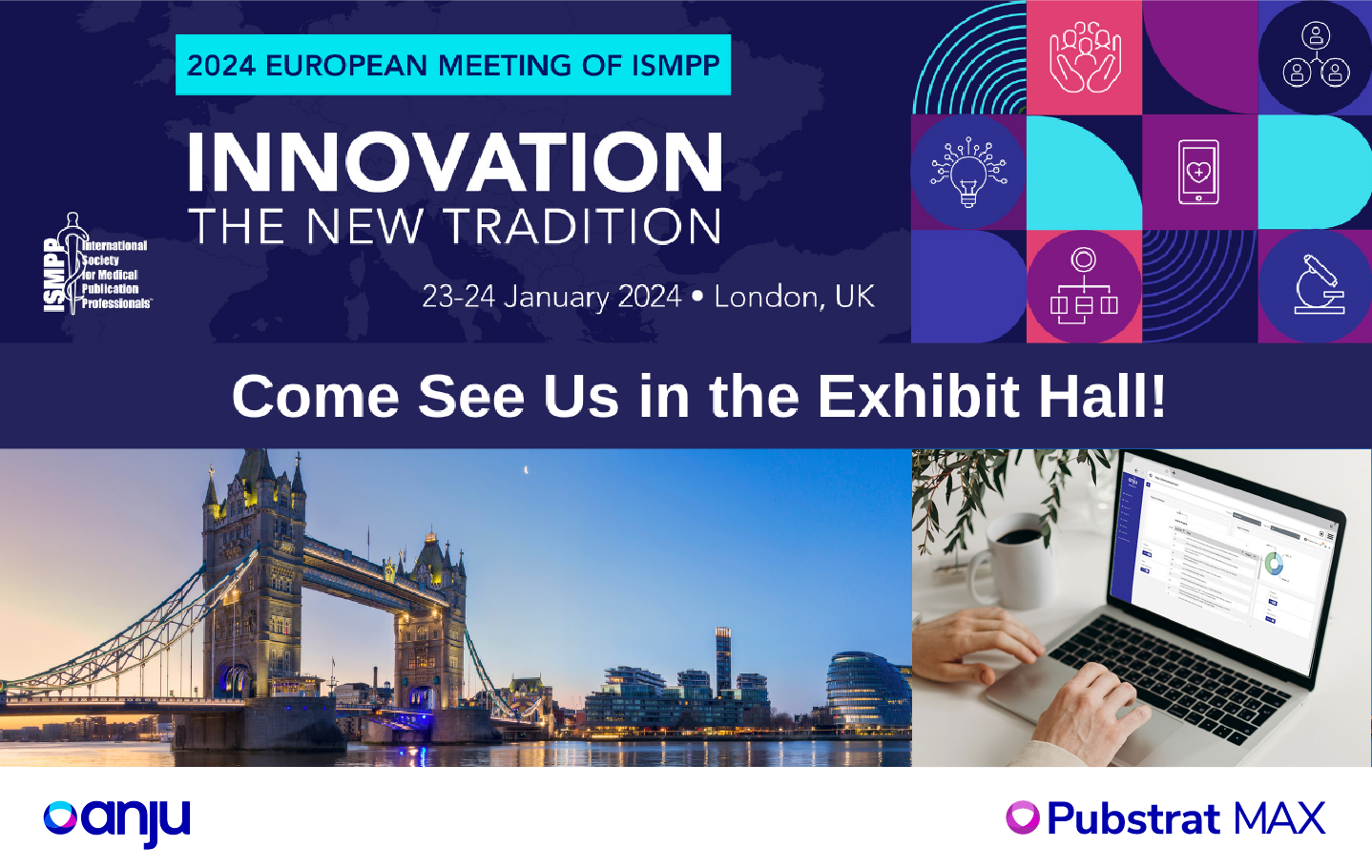 ISMPP Europe 2024 2024 European Meeting of ISMPP, the International Society for Medical Publication Professionals Innovation, the new tradition January 23-24, 2024 London, UK Come see us in the exhibit hall! Pubstrat MAX publication planning software