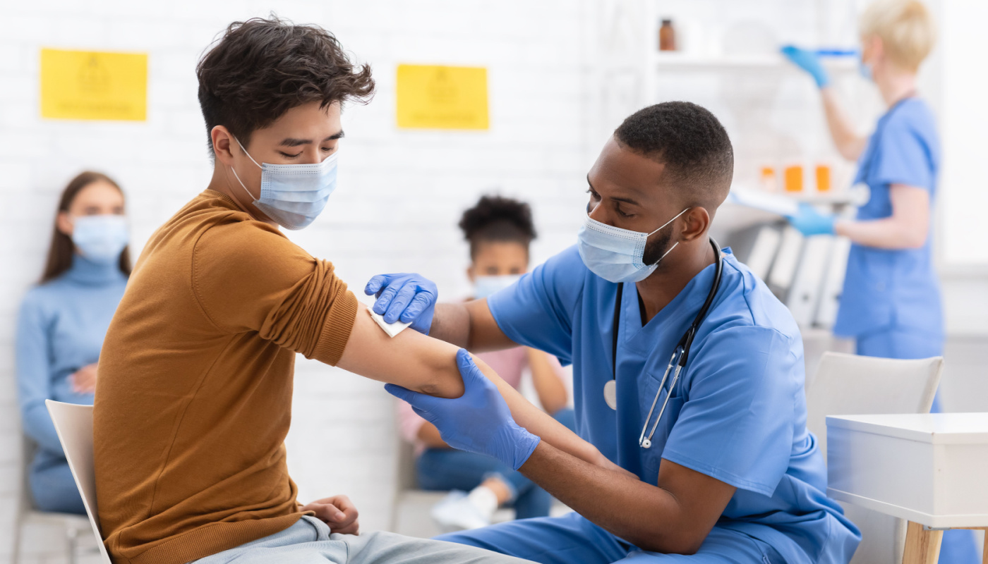 Patient getting vaccine; FDA diversity guidance concept