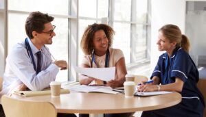 Senior healthcare consultation; diversity and inclusion in clinical trials concept