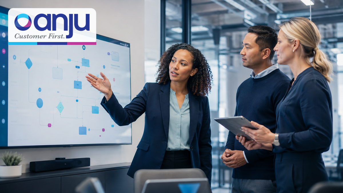 Medical Information team reviewing an AI-assisted, structured case workflow in a governed software environment.